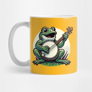 Frog playing the banjo Mug